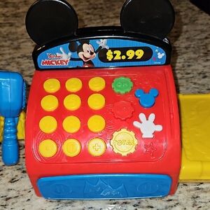 Disney Mickey Mouse Cash Register Toy - Red, Yellow, Blue